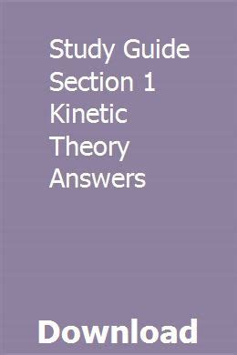 Section 1 kinetic theory study guide answers. - Villiers mk 20 and 25 parts manual.